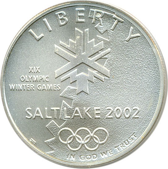 image for: 2002-P $1 Salt Lake City Olympics PCGS MS69 
