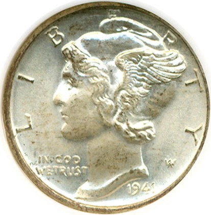 image for: 1941-D 10c  NGC MS67 FB