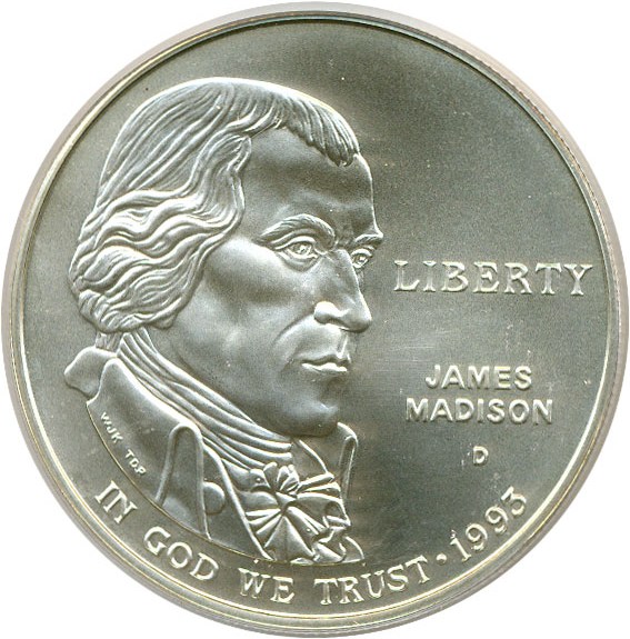 image for: 1993-D $1 Madison PCGS MS69