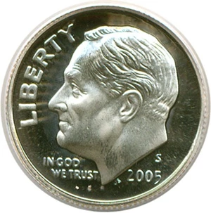 image for: 2005-S 10c PCGS Proof 69 DCameo