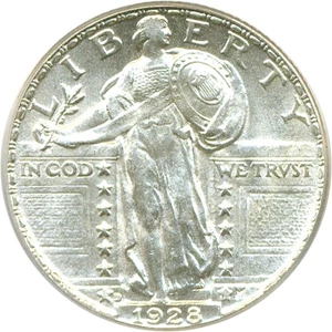 image for: 1928-D 25c PCGS MS64