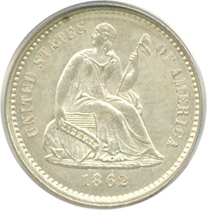 image for: 1862 H10c PCGS MS65