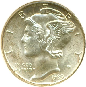 image for: 1939-D 10c NGC MS67 FB