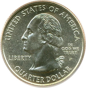 image for: 2002-P 25c Indiana PCGS MS67