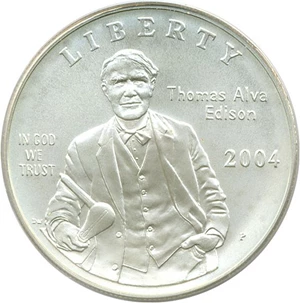 image for: 2004-P $1 Edison PCGS MS69