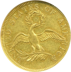 image for: 1795 13 leaves $10 NGC AU53