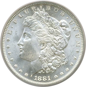 image for: 1881 $1 PCGS MS65