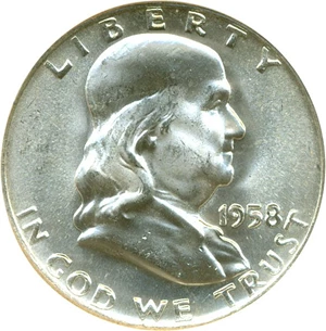 image for: 1958-D 50c NGC MS65