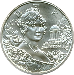 image for: 1999-P $1 Dolley Madison PCGS MS69