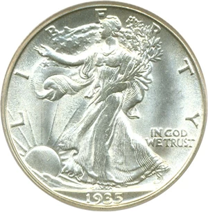 image for: 1935-D 50c PCGS MS65