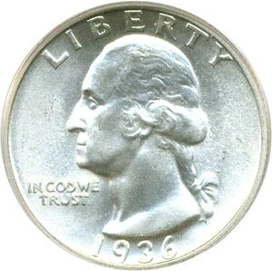 image for: 1936-S 25c PCGS MS65