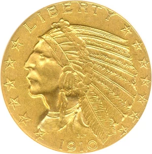 image for: 1910 $5 PCI AU50