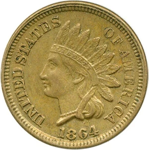 image for: 1864 1c CN PCGS/CAC AU55