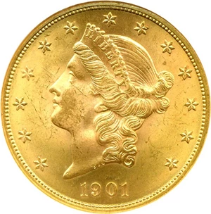 image for: 1901 $20 NGC MS63