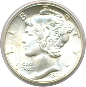 image for: 1931-D 10c PCGS MS66 FB