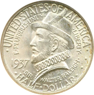 image for: 1937 50c Roanoke NGC/CAC MS66