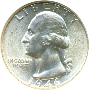 image for: 1946 25c NGC MS66