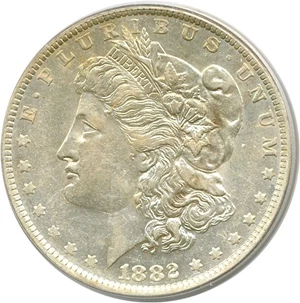 image for: 1882-O/S $1 PCGS Strong AU53