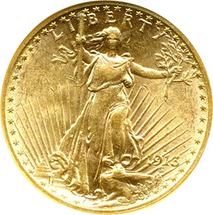 image for: 1913-S $20 NGC MS61