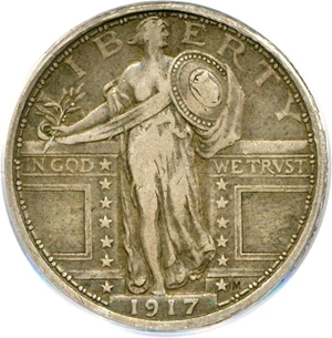 image for: 1917 25c Ty.1 PCGS VF35