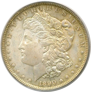 image for: 1890 $1 PCGS MS64