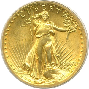 image for: 1907 $20 High Relief PCGS MS60