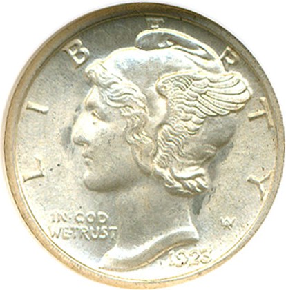 image for: 1923-S 10c  NGC MS63 