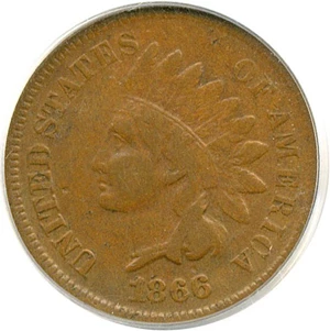 image for: 1866 1c PCGS F12