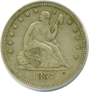 image for: 1857 25c PCGS XF40