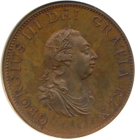 image for: Great Britain: 1799 1/2 P Restrike NGC Proof 63 BN ex: Boulton Family Collection (P-1260)