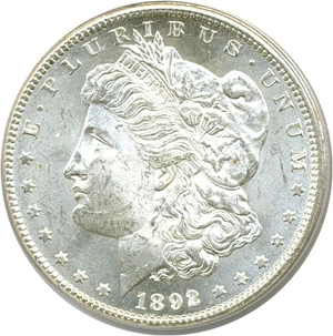image for: 1892-CC $1 PCGS MS63