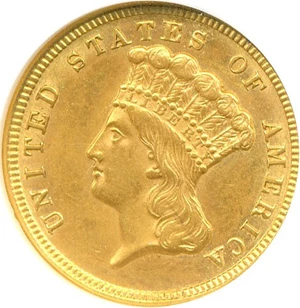 image for: 1854 $3 NGC MS61