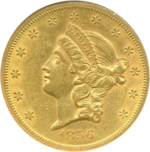 image for: 1856-S $20 NGC AU58