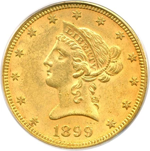 image for: 1899 $10 PCGS AU58