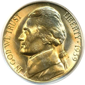 image for: 1939-S 5c Reverse of 1938 PCGS MS66