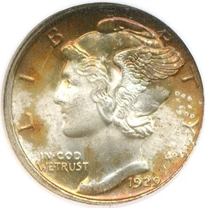 image for: 1929 10c NGC MS65