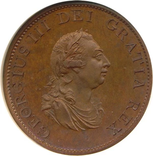 image for: Great Britain: 1799 1/2 P Restrike NGC Proof 64 BN ex: Boulton Family Collection (P-1260)