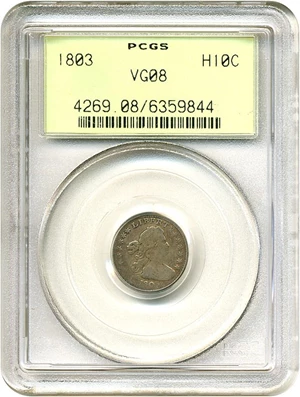 image for: 1803 H10C Small 8 PCGS VG-8 (LM-1)