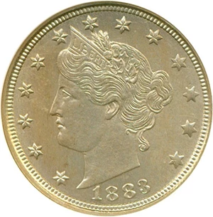 image for: 1883 5c No Cents NGC MS65