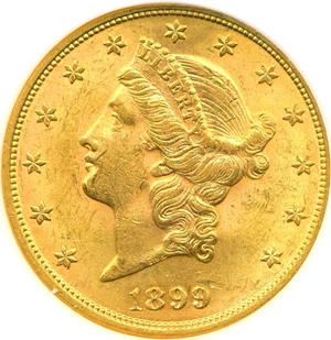 image for: 1899 $20 PCI AU53