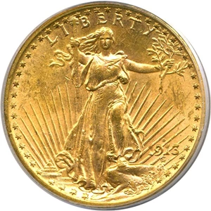 image for: 1913-D $20 PCGS MS63