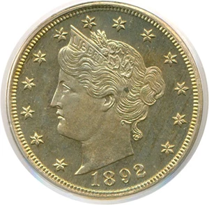 image for: 1892 5c PCGS Proof 64 Cameo