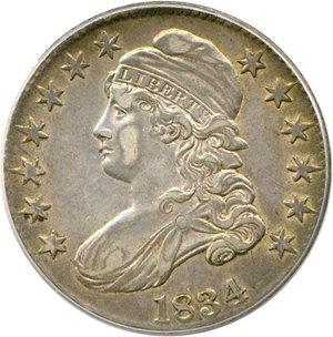 image for: 1834 50c PCGS/CAC XF45