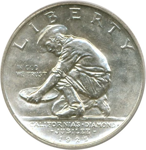 image for: 1925-S 50c California PCGS MS63