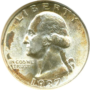 image for: 1937-S 25c ANACS MS63