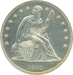 image for: 1861 $1 PCGS Proof 60