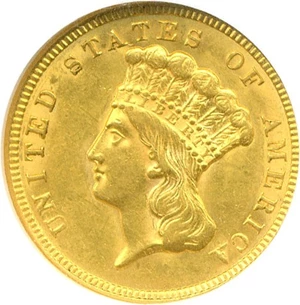 image for: 1856 $3 NGC MS61