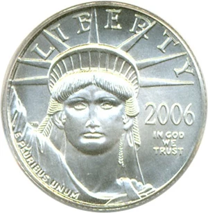 image for: 2006 $10 Platinum Eagle PCGS MS69 - 10th Anniversary