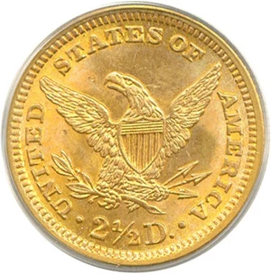 image for: 1893 $2 1/2 PCGS MS63
