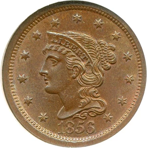 image for: 1856 Large 1c NGC MS65 BN